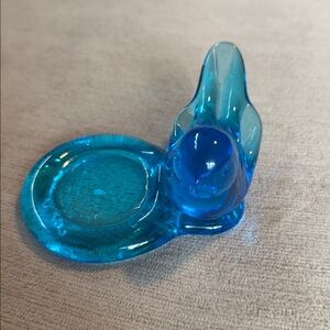 Glass Bluebird of Happiness Candle Holder Leo Ward